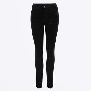 J Brand Maria Black Velvet Skinny Jeans